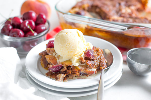 cherry peach cobbler