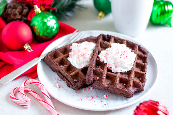 chocolate peppermint mighty muffin waffle