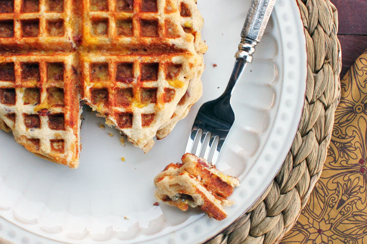 Bacon, Egg & Cheese Stuffed Waffles