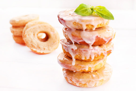 Grapefruit Basil Glazed Donuts