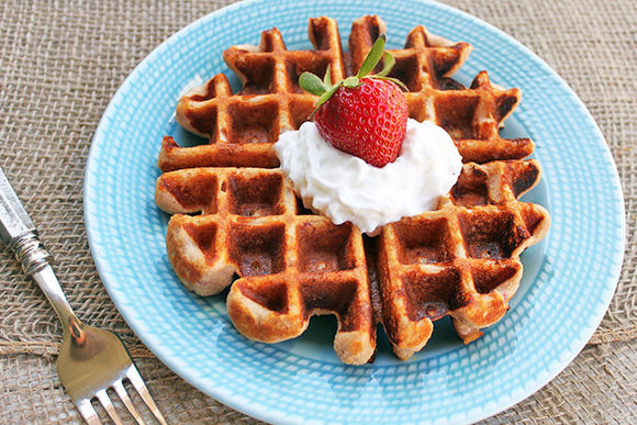 Honey Vanilla Strawberry Waffles