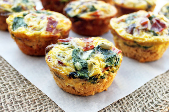 Spinach & Mushroom Quiche Cups