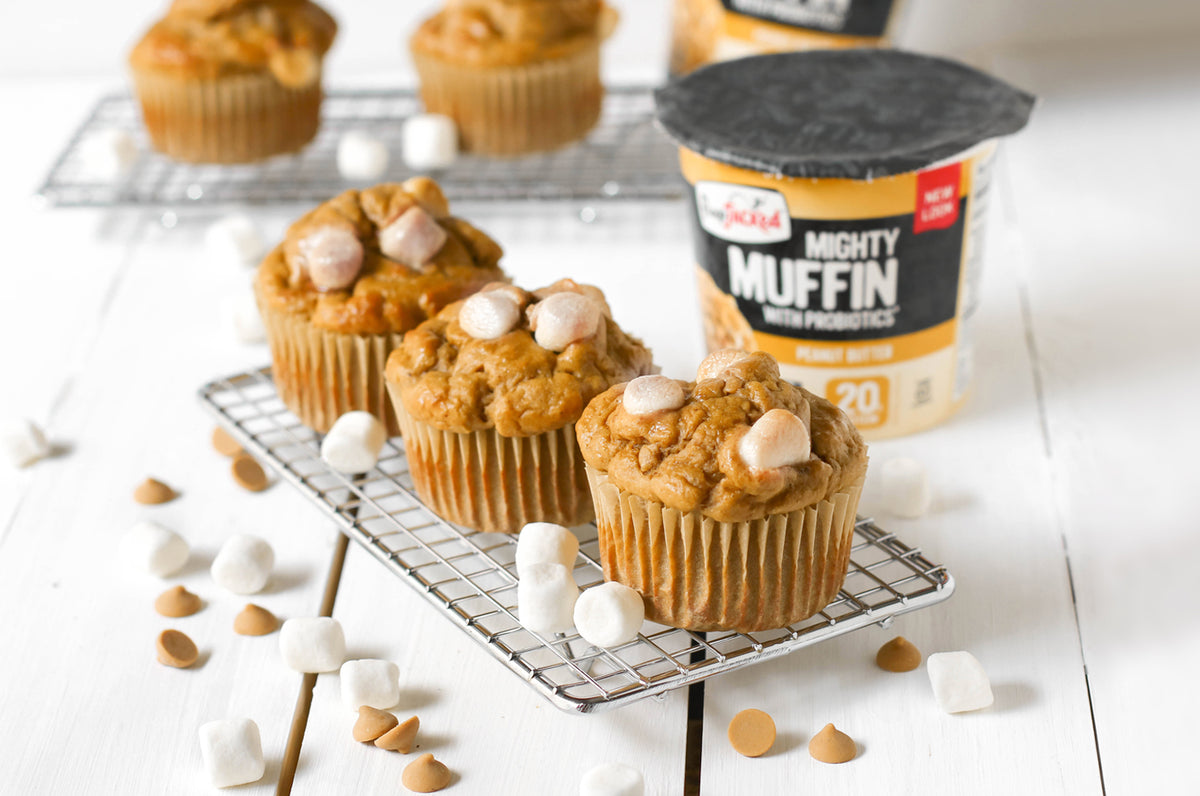 FlapJacked Fluffernutter Muffins