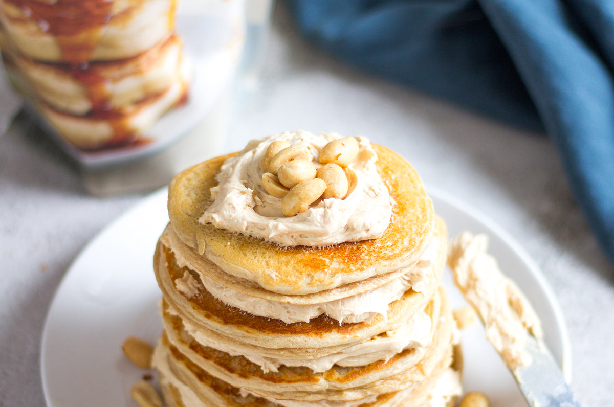 Peanut Butter Overload Protein Pancakes
