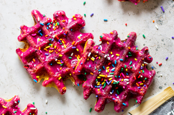Blueberry Buttermilk Doughnut Waffles
