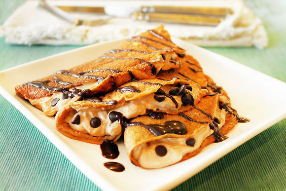 Hazelnut Coffee Crepes (with Creamy Coffee Filling)