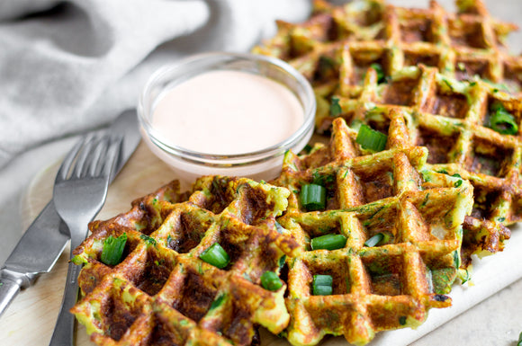 Zucchini Waffle Fritters