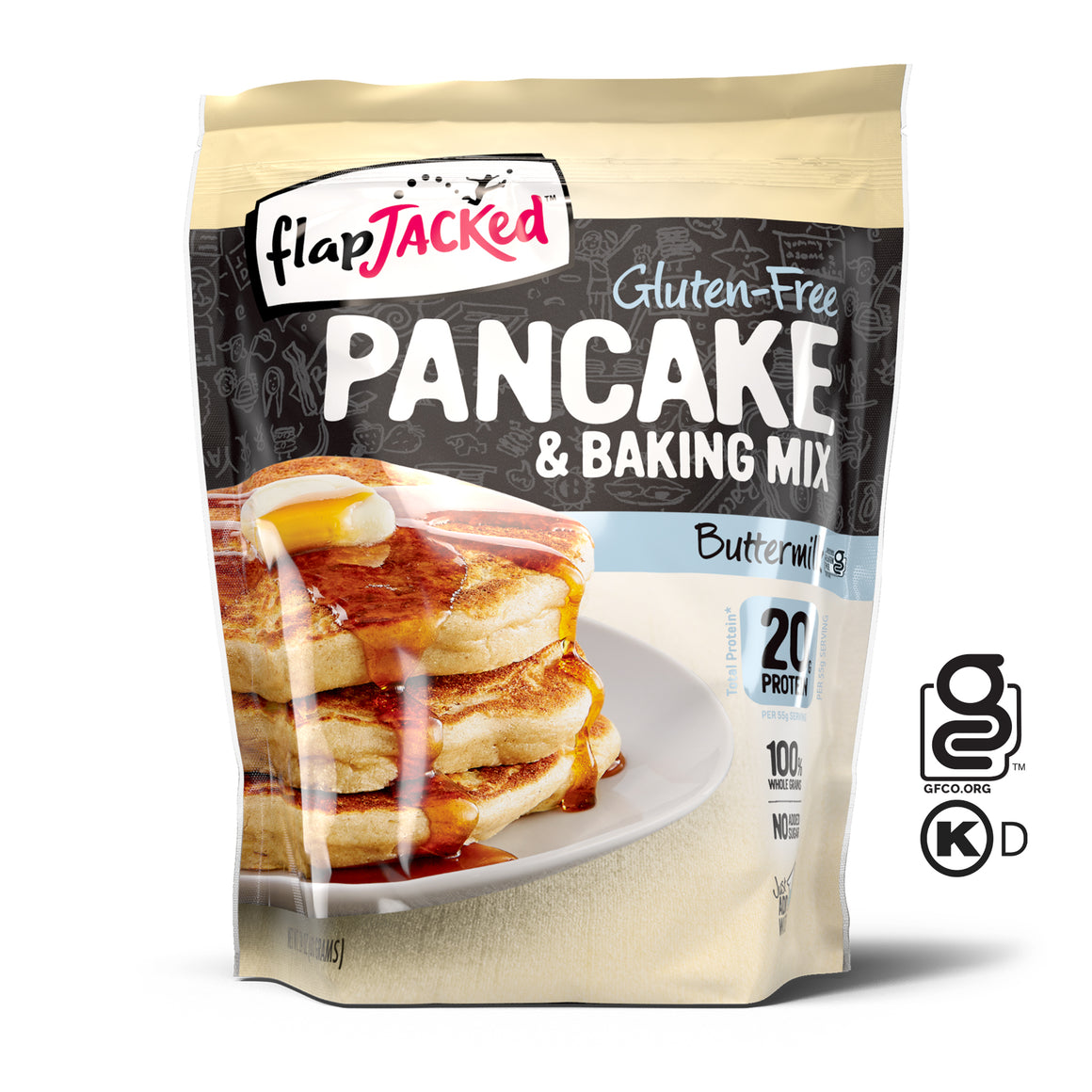 24oz - Gluten-Free Buttermilk Protein Pancake & Baking Mix