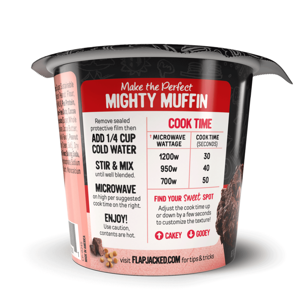 FlapJacked Chocolate Peanut Butter Mighty Muffin Package