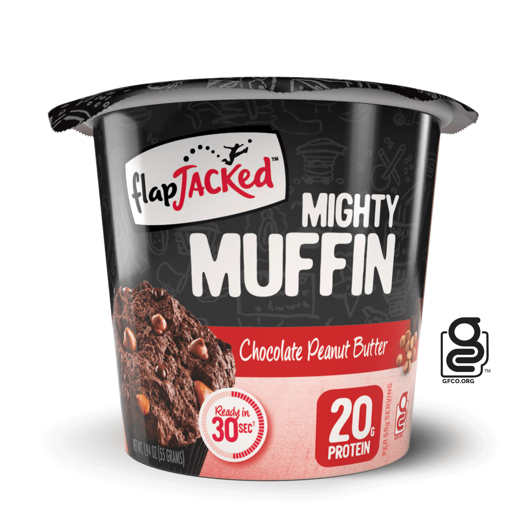 FlapJacked Chocolate Peanut Butter Mighty Muffin Package