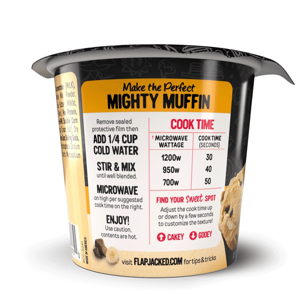 FlapJacked Banana Chocolate Chip Mighty Muffin Certified Gluten Free