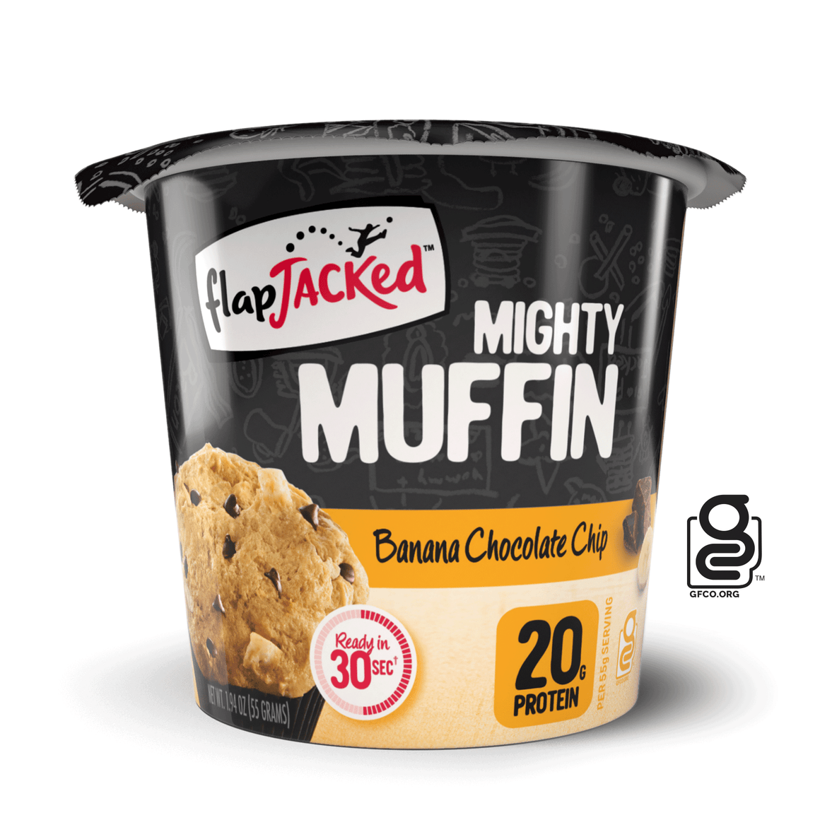 FlapJacked Banana Chocolate Chip Mighty Muffin Certified Gluten Free